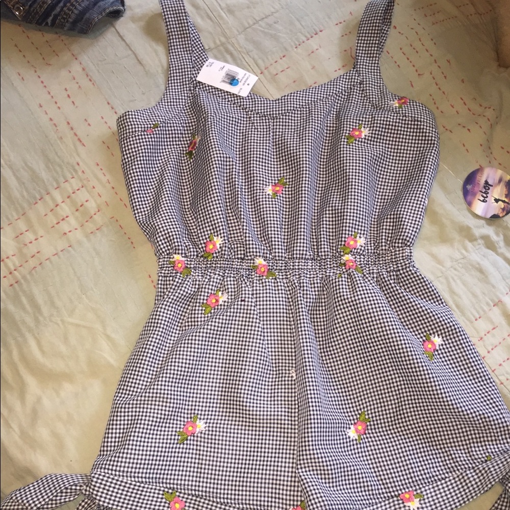 Elastic Floral Romper